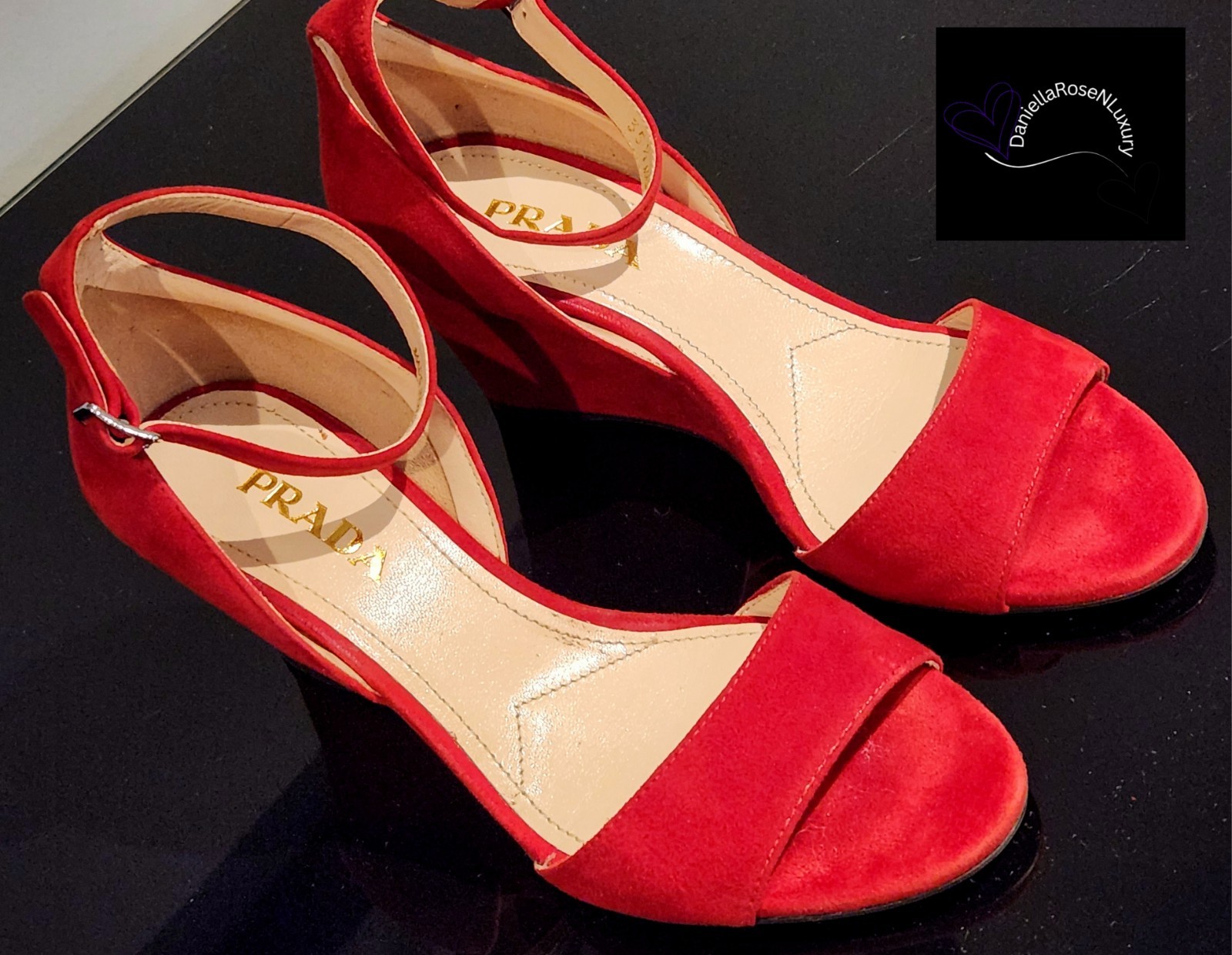 PRADA Basic Slingback Wedge Sandal - image 9