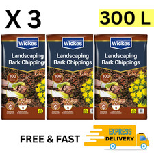 300L Garden Bark Chippings | Decorative Mulch Wood Chips Landscaping