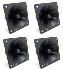 (4) Square 3.25" inch Flush Mount Super Horn Tweeter Speakers Car Home Pro Audio
