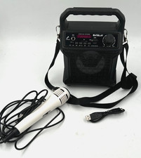 RISEBASS Portable Bluetooth Spkr  Mic PA System Karaoke Machine, Lights/Strap