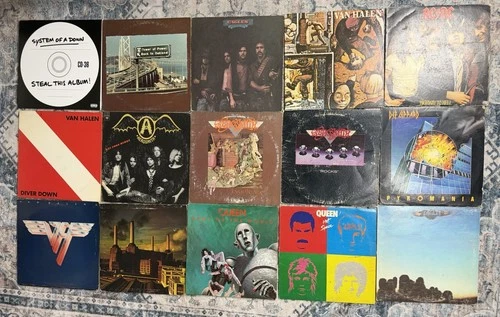 Classic Rock Vinyl LP Lot 25+ Vintage Queen AC/DC Eagles