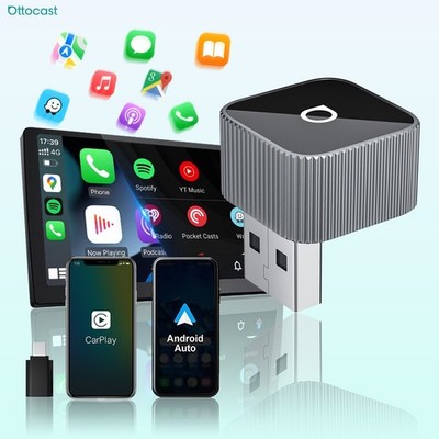 OTTOCAST Mini Cube 3.0 Wireless Carplay Android Auto Adapter Plug Play WiFi 6