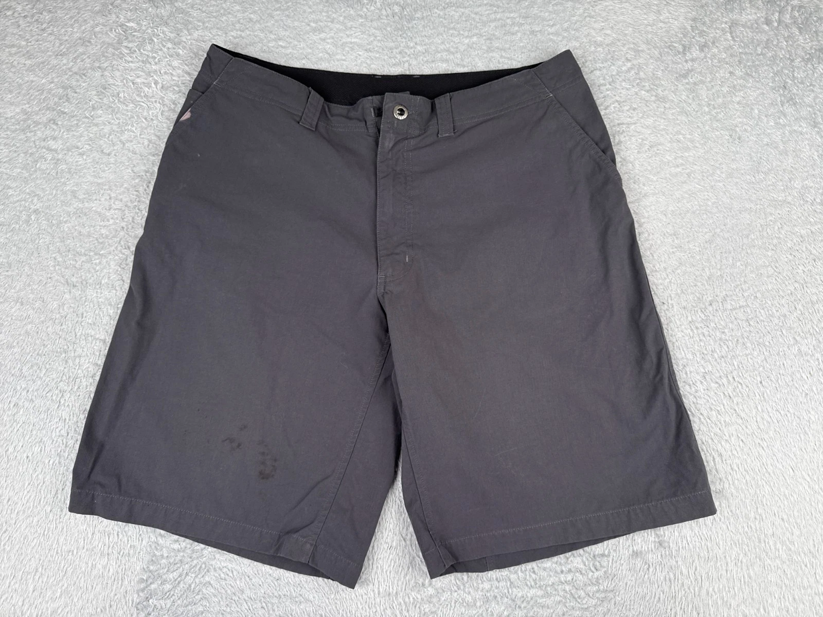 Patagonia Shorts Men 36 Gray Cotton Blend Chino Zip Pockets Hike Hiking 36x12