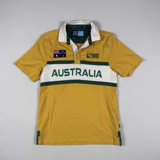 Official RWC 2015 Australia Rugby Shirt | Men’s Small Yellow | 100% Cotton