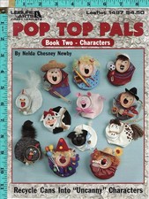 "Pop Top Pals Book Two-Characters"  1993 Leisure Arts Cross Stitch Chart Lf 1497