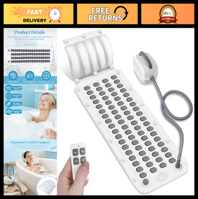 Crossing King Bubble Bath Mat Tub Spa Massager - Spa Mat for Smooth Bathtub, Non