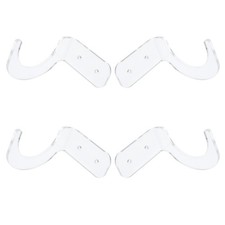  4 Pcs Baseball Display Rack Wall Mount Bat Holder Hanger Horizontal