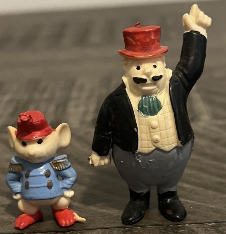 Vintage 1960s  Disneykins Dumbo Ringmaster & Timothy Mouse Figurines By Marx