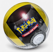 Pok&eacute;mon Pok&eacute; Ball Tin Black/Gold 60ct Card Capacity Standard Size 6+