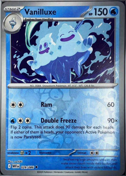 Vanilluxe 029/086 - Reverse Holo - White Flare - NM/M