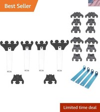 1 Set Black Chrome Universal Spark Plug Wire Looms 789mm Separator Fits For.