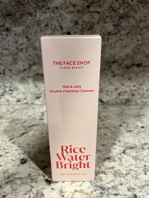 THE FACE SHOP Rice Water Bright Double Foaming Cleanser Milk Jelly 6.4 oz