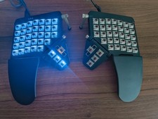 Zsa Moonlander MK1 Mechanical Keyboard White Brown Cherry Switches