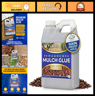 DIY Mulch Glue 1 Gallon - Fast-Dry Non-Toxic Landscaping & Gravel Stabilizer