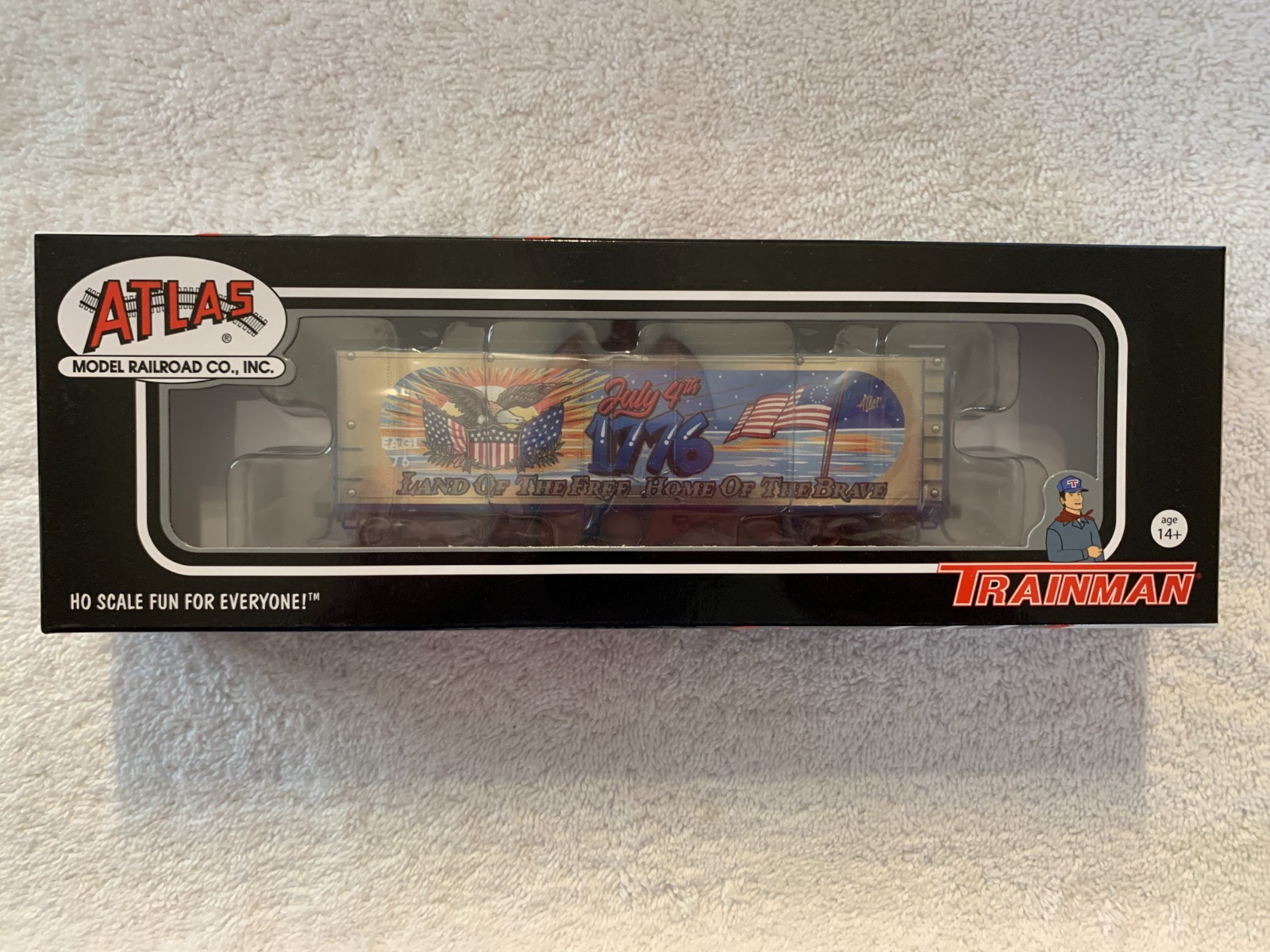 Atlas #20007233 HO Scale 4th of July 2023 40' Plug Door Box Car #EAGL 76