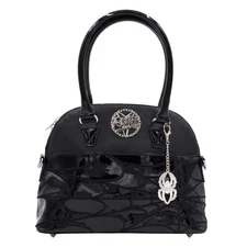 Kreepsville 666 Elvira Macabre Mobile Black Web Bowler Purse Handbag Metal Feet
