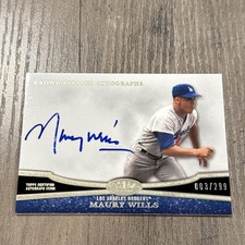 2013 Topps Tier One Maury Wills Autograph /299 Los Angeles Dodgers