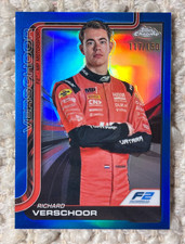 2025 Topps Chrome Formula 1 F1 #25 Richard Verschoor F2 Blue Refractor 117/150