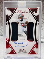 BUCKY IRVING - 2024 Flawless Ruby  #'d 11/15 TRUE Rookie Patch Auto (RPA)  BUCS