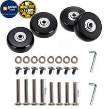 4 Pcs 50 x 18mm Luggage Suitcase Replacement Wheels, 50x18mm 4 Pcs, Black
