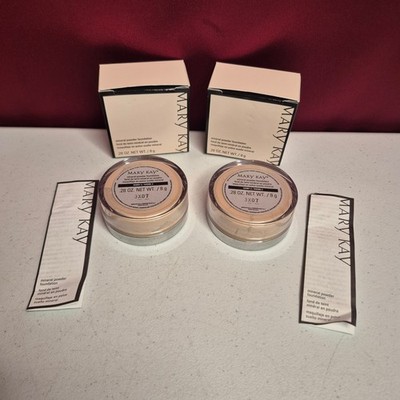 Mary Kay Mineral Powder Foundation Women Ivory 2 Lot of 2 0.28 oz 8g Each