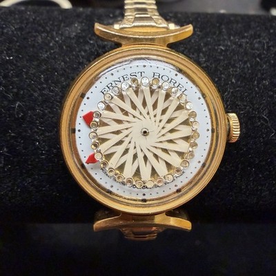 Ernest Borel 17j Kaleidoscope Cocktail Watch White Dial Rare