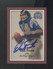 Dan Fouts HOF San Diego Chargers Signed 2000 Fleer Greats #13 AUTO JSA