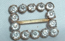VINTAGE SMALL RHINESTONE SCARF SLIDE SASH BUCKLE