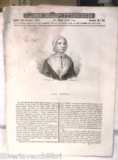 ANTIQUE 1843 ENGRAVING PRINT Rosa Govona Ieypore in India Pier Lantern of and