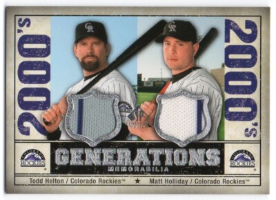 2008 SP Legendary Cuts Generations Dual #TM Todd Helton Matt Matt Holliday GU