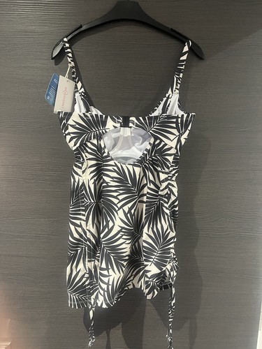 Bravissimo Palma Tankini Top Underwired Black & White Palm Leaf Print 34D BNWT - Picture 6 of 12