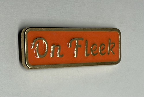 On Fleek Orange Perfectly Done Lapel Pin (P28) | eBay