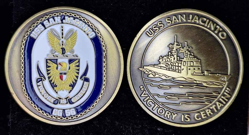 CG-56 USS San Jacinto Victory Navy Challenge Coin  