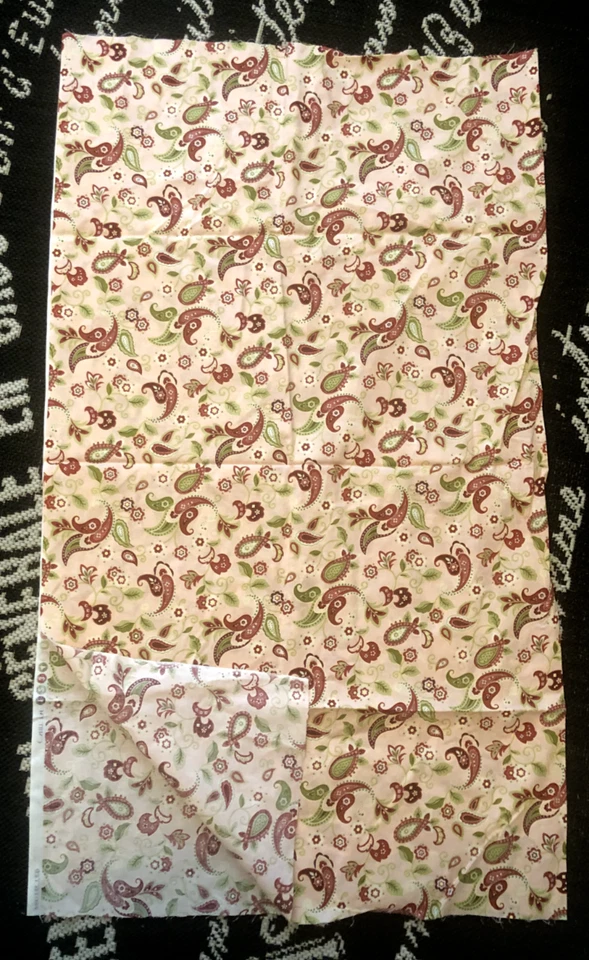 De colección 1 Yd 44WX37L MARCUS BROTHERS MBT Rosa Rojo Verde TELA PAISLEY Acolchado Foto 4 de 4