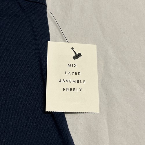 Free Assembly Lettuce Hem Rib Tank - Size: L (10-12) - Navy Blue - NWT - Picture 10 of 15