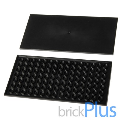 LEGO Black Tile 8 x 16 with Bottom 