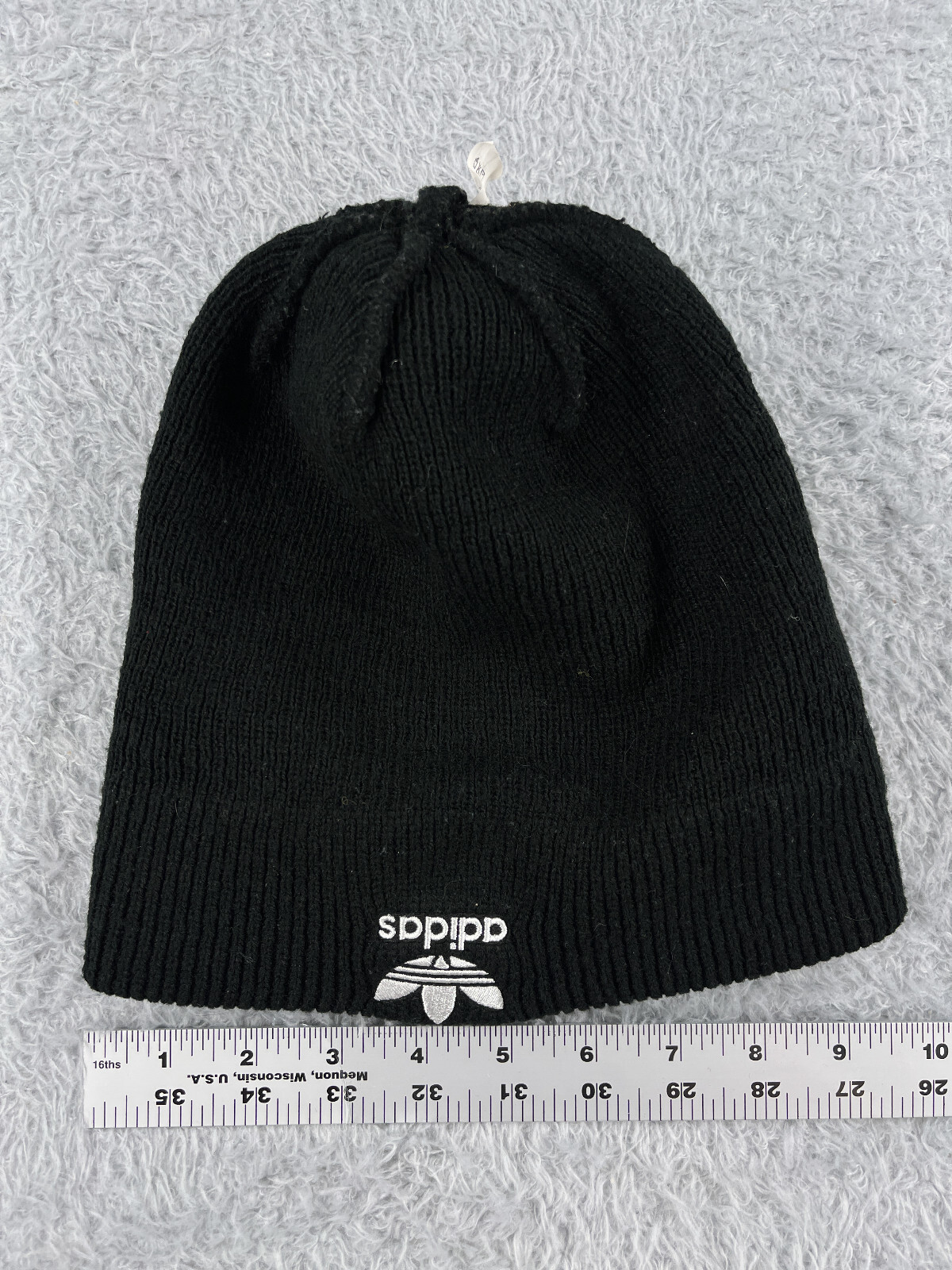 Adidas Beanie Toque Adult One Size Black Knit 100% Acrylic Winter Snow Ski thumbnail 5