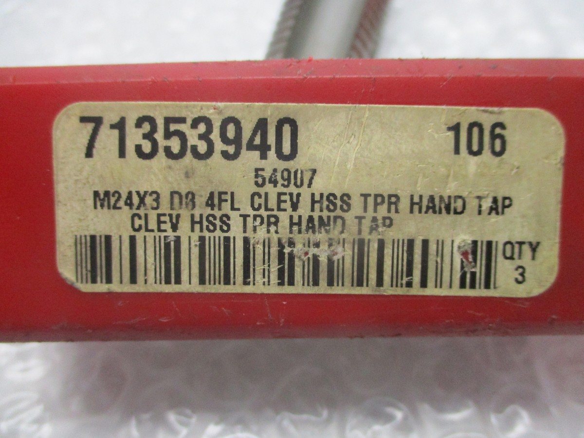INDUSTRIAL SPARE 54907 M24X3-D8-4FL-CLEV-HSS HAND TAP NSMP | eBay
