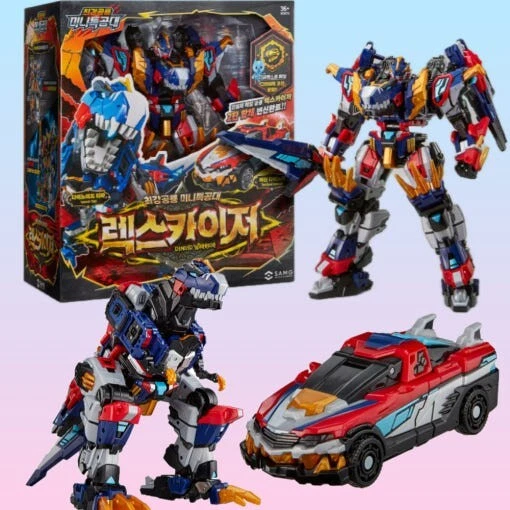 Miniforce Dinoid Warrior REX KAISER Figure Transformer Dino Robot Car - Image 2 of 4