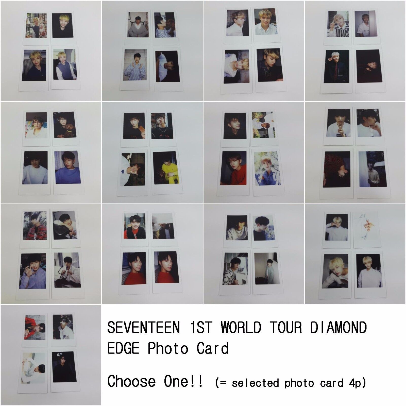 SEVENTEEN 1st World Tour Diamond Edge Official Goods selected Photocard set  KPOP