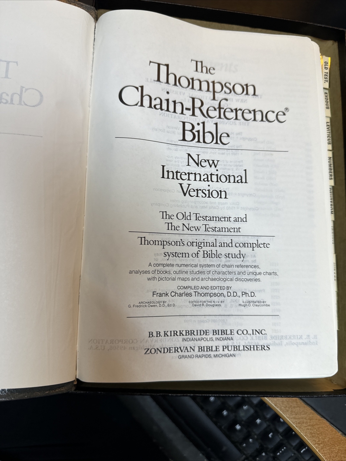 Thompson ChainReference Bible NIV Red Letter Edition 1983 Kirkbride