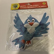 Teaching Tree Shaped Decor Sheets 36pcs Blue Birds New In Package P456