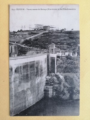cpa WASSERKRAFTDAMM von ÉGUZON Indre AUFWÄRTS GESEHEN, die TRANSFORMATOREN