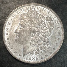 1885-O Morgan Dollar - 1960's era Harrah's Sandblast - High Quality Scans #Q602