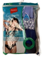 Hanes Women's Microfiber Panties Size 7 Bikinis 4 Pack Purple Retail 24.00