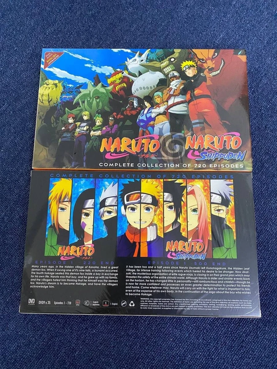 Naruto Shippuden DVD & Naruto Tv Series DVD Complete Animation 1-720 Episode