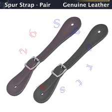 Spur Strap - Pair Horse Riding Genuine Leather Equestrian UK Stock High-Quality