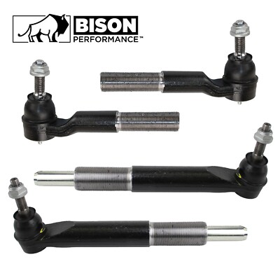 Bison Performance 4pc Inner Outer Steering Tie Rod End Kit For Ram 2500 3500 4WD