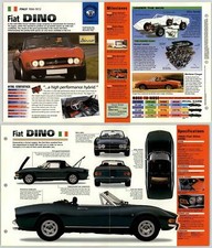 Fiat Dino - 1966-72 #44 Sports Cars - Hot Cars - IMP Fold Out Fact Page