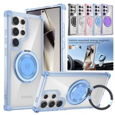 Mag Safe Case 360 Rotatable Ring Stand For Samsung S24 S23 FE S22 Note 20 Ultra